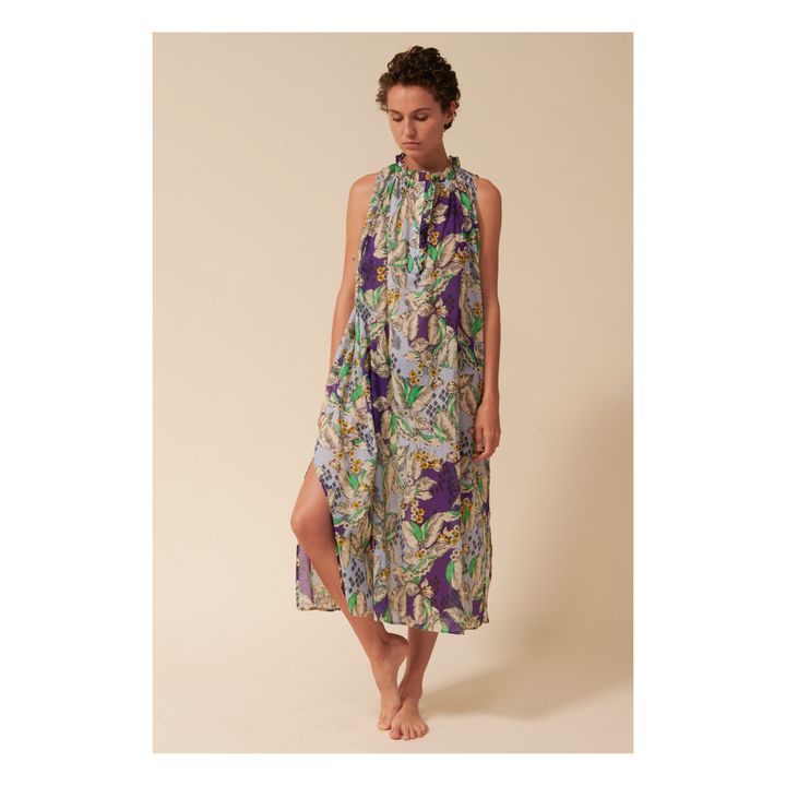 Denize Flower Dress | Viola- Immagine del prodotto n°2
