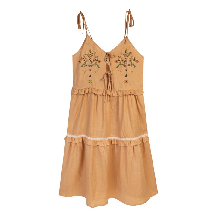 Abito, modello: Willow, in lino | Marrone- Immagine del prodotto n°0