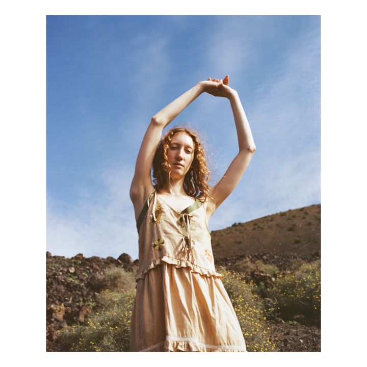 Abito, modello: Willow, in lino | Marrone- Immagine del prodotto n°2