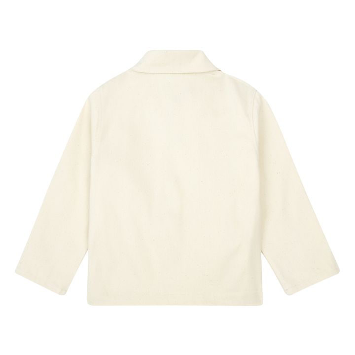 Giacca in denim di cotone organico | Ecru- Immagine del prodotto n°5