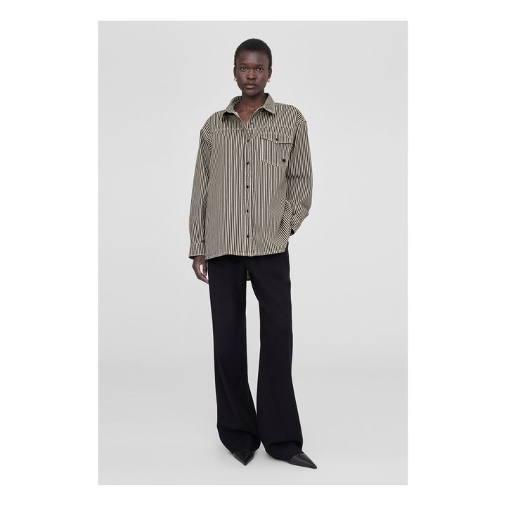 Giacca-camicia, modello: Sloan, a righe | Nero- Immagine del prodotto n°1