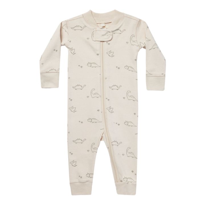 Pijama de algodón orgánico Dino | Crudo- Imagen del producto n°0
