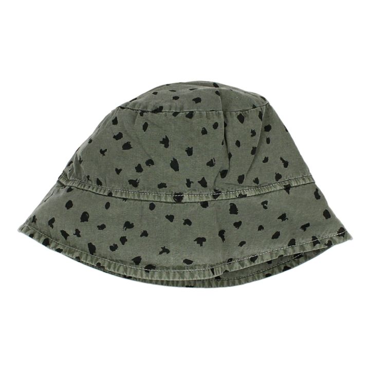Gorro de algodón orgánico para bebé con estampado animal print | Verde Kaki- Imagen del producto n°0
