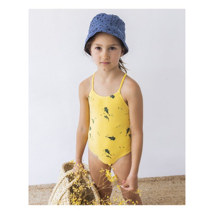 Gorro de algodón orgánico para bebé con estampado animal print | Azul Marino- Imagen del producto n°5