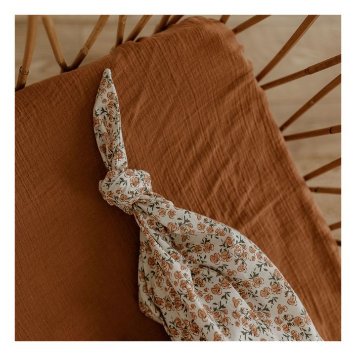 Kimono annodato, in cotone bio, modello: Calipoppy | Ecru- Immagine del prodotto n°1