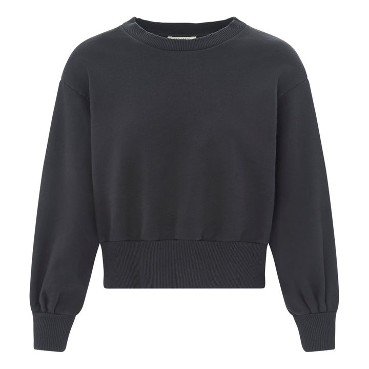 Sudadera Boxy de moletón ecológico | Negro- Imagen del producto n°0