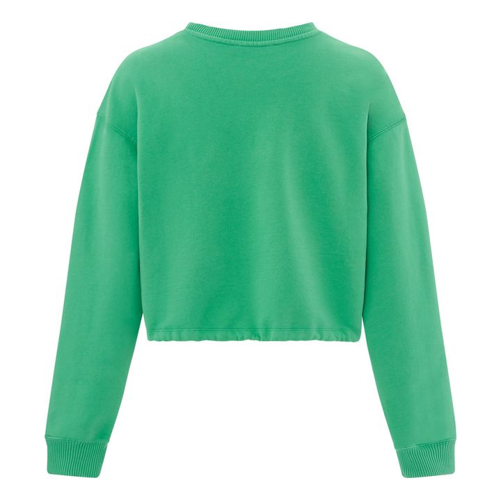 Jersey anudado de moletón orgánico | Verde- Imagen del producto n°1
