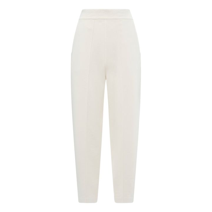 Jogger dritto, in mollettone bio | Bianco- Immagine del prodotto n°0
