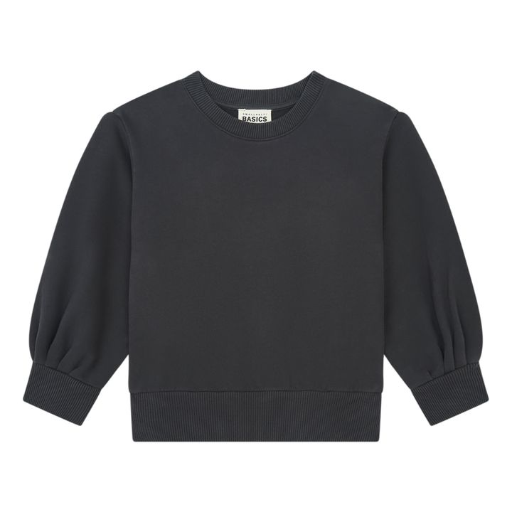 Sweatshirt Boxy Bio-Baumwolle | Schwarz- Produktbild Nr. 0