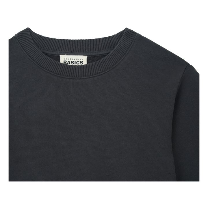 Sweatshirt Boxy Bio-Baumwolle | Schwarz- Produktbild Nr. 1