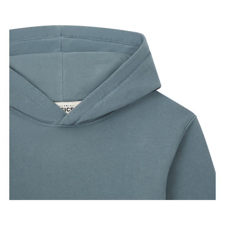Hoodie Garçon Coton Bio | Bleu Vert- Image produit n°1
