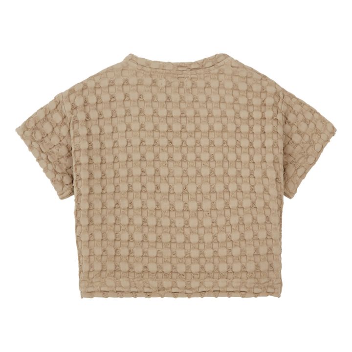 Top de algodón orgánico gofrado The Bay | Camel- Imagen del producto n°7