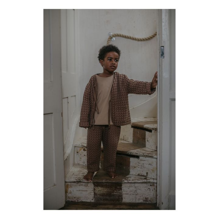 Pantalon Coton Bio Gauffré The Bay | Chocolat- Image produit n°1