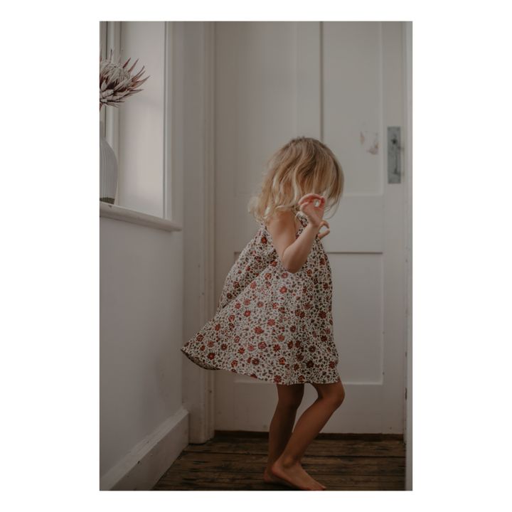 Vestido de tirantes con estampado de flores Sun | Beige- Imagen del producto n°2