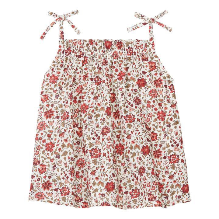 Vestido de tirantes con estampado de flores Sun | Beige- Imagen del producto n°6