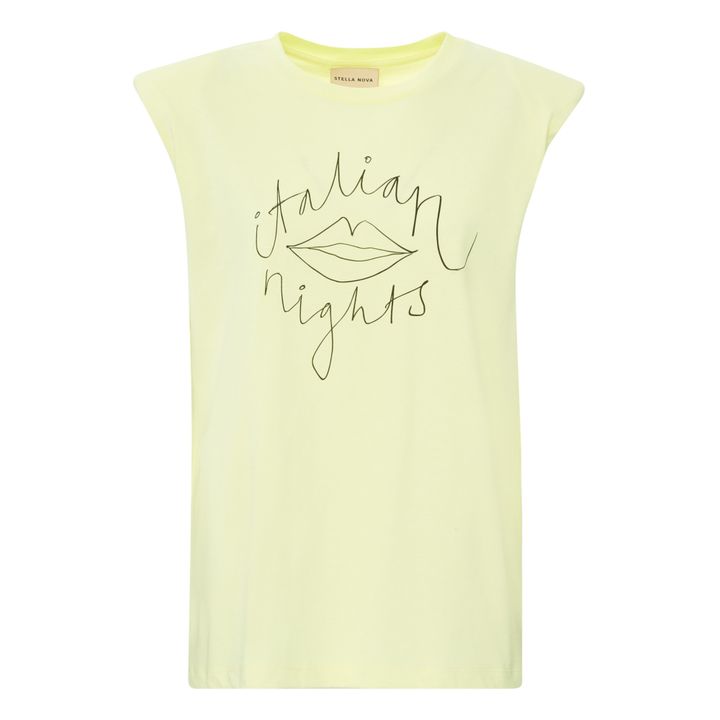 Camiseta Tirantes Teri de Algodón Bio | Amarillo Limón- Imagen del producto n°0