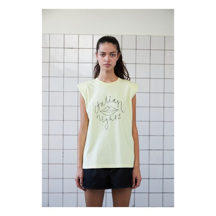 Camiseta Tirantes Teri de Algodón Bio | Amarillo Limón- Imagen del producto n°1