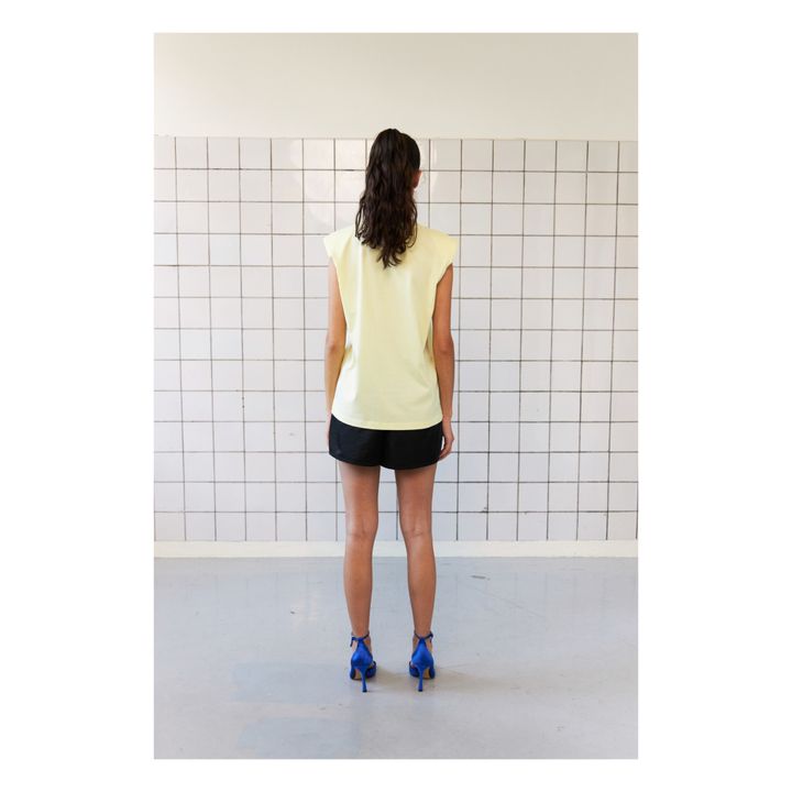 Camiseta Tirantes Teri de Algodón Bio | Amarillo Limón- Imagen del producto n°3