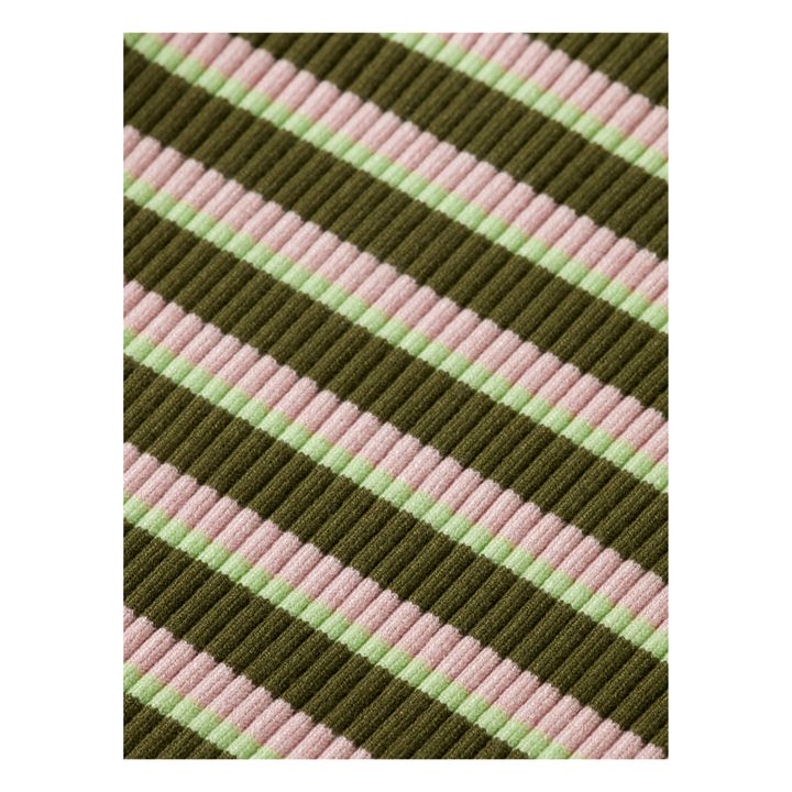 Maglione a Righe | Verde militare- Immagine del prodotto n°5