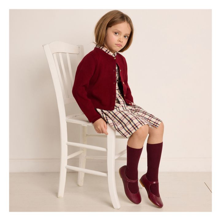 Cotton and Cashmere Diva Cardigan | Burdeos- Imagen del producto n°1