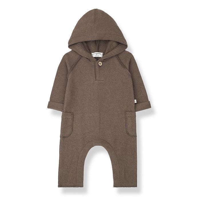 Tuta con cappuccio in materiale riciclato Leonard | Marron glacé- Immagine del prodotto n°0