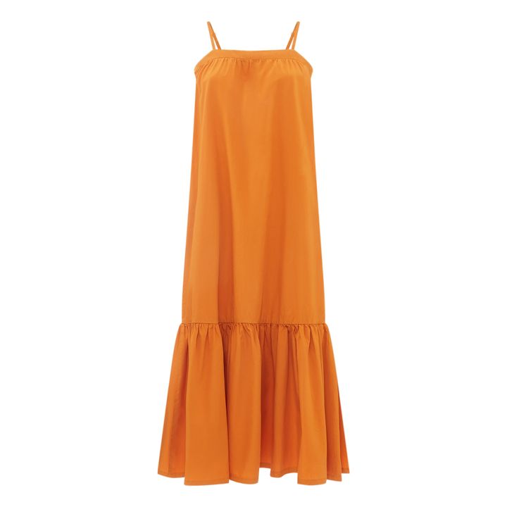 Women's Organic Poplin Midi Dress with Fine Straps | Siena- Immagine del prodotto n°0