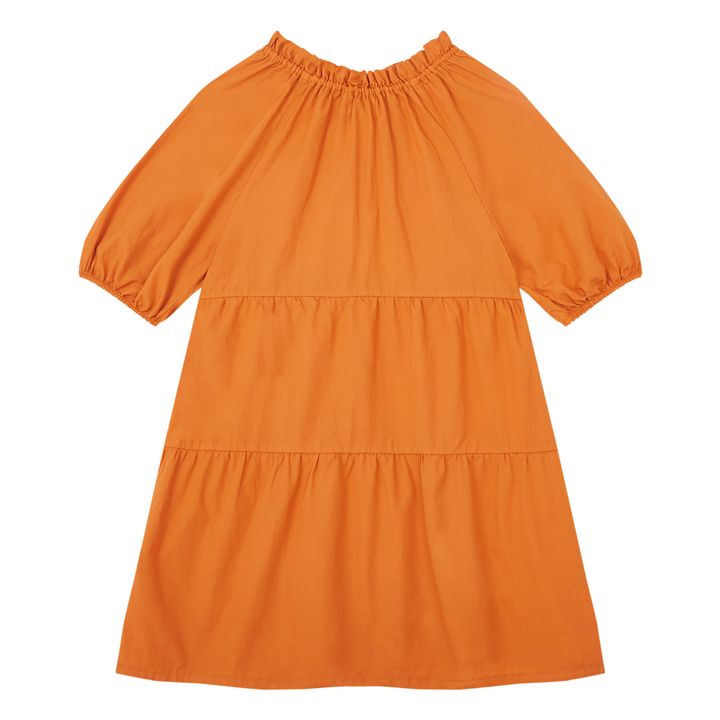 Girl's 3/4 Sleeve Organic Poplin Dress | Siena- Immagine del prodotto n°2