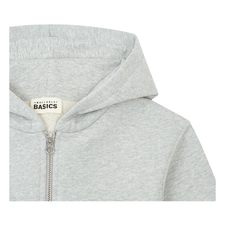 Hoodie mit Reißverschluss aus Bio-Baumwolle | Grau Meliert- Produktbild Nr. 1