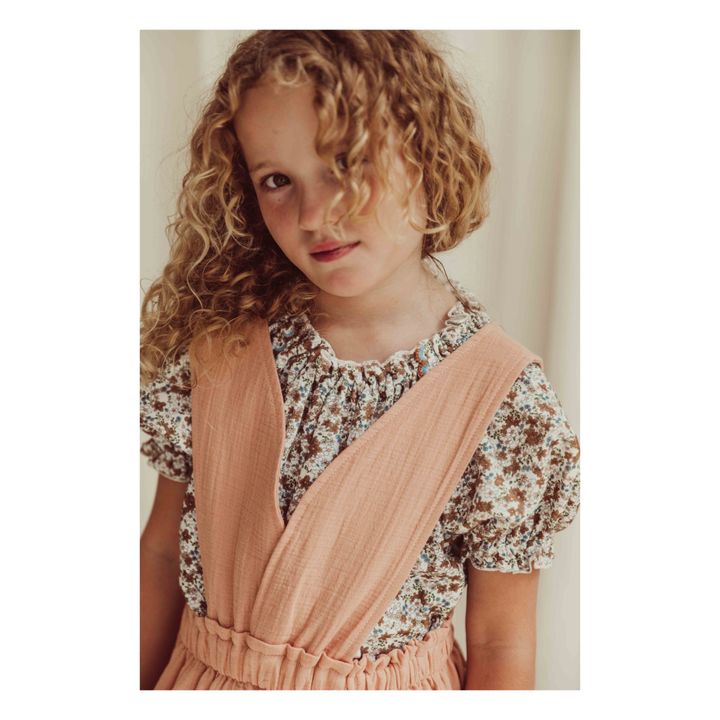 Bluse Crop Bio-Baumwolle Blume Josephine | Beige- Produktbild Nr. 4