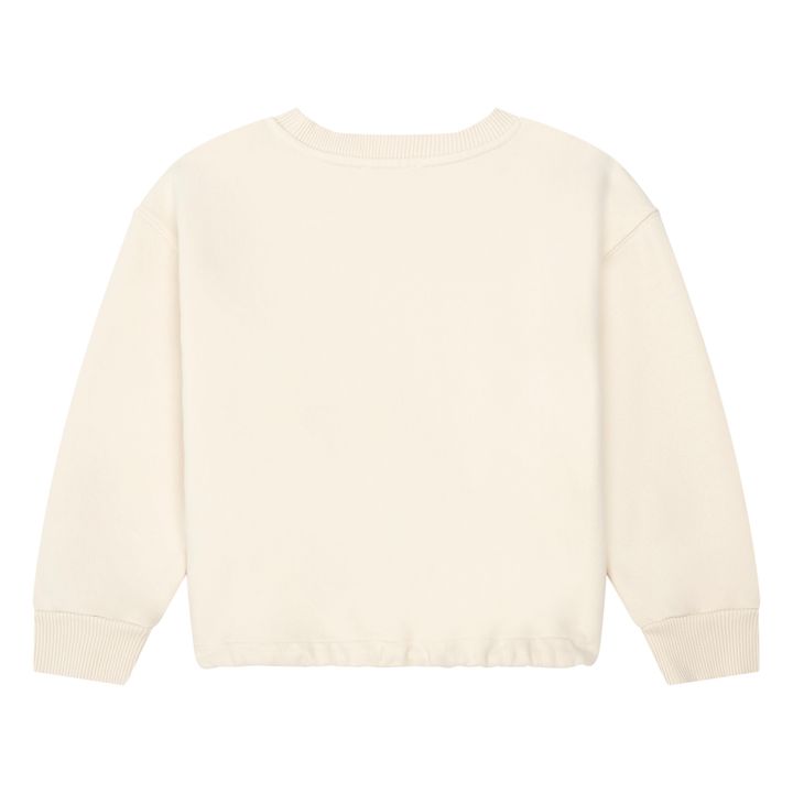 Organic Fleece Girls Tie Sweatshirt | Blanco Roto- Imagen del producto n°2