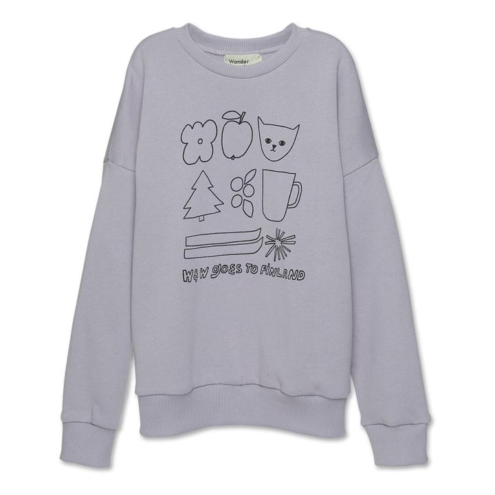 Sudadera de algodón ecológico Objetos | Malva- Imagen del producto n°0