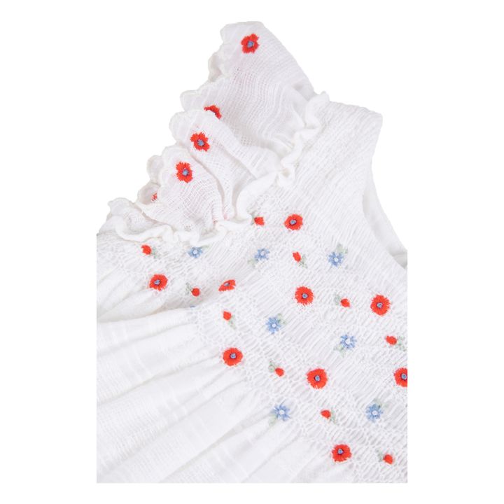 Hand Embroidered Smock Dress | Ecru- Product image n°4