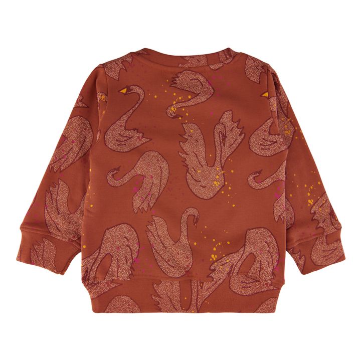 Buzz Swan organic cotton sweatshirt | Terracotta- Product image n°1