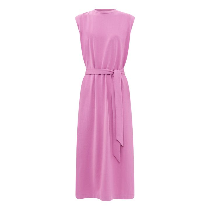 Vestido con aberturas para mujer de algodón orgánico | Rosa Bombón- Imagen del producto n°0