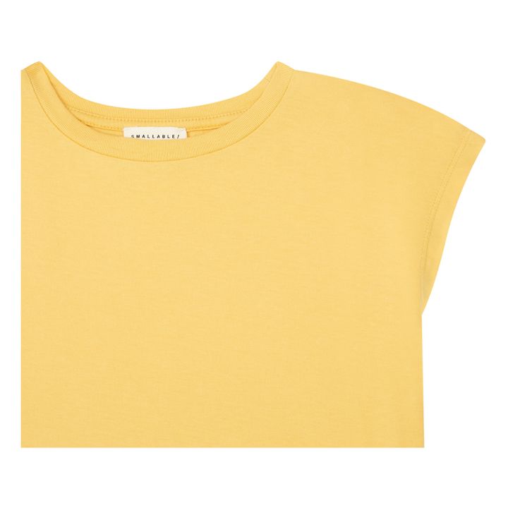Vestido con aberturas de algodón orgánico Niña | Amarillo- Imagen del producto n°1