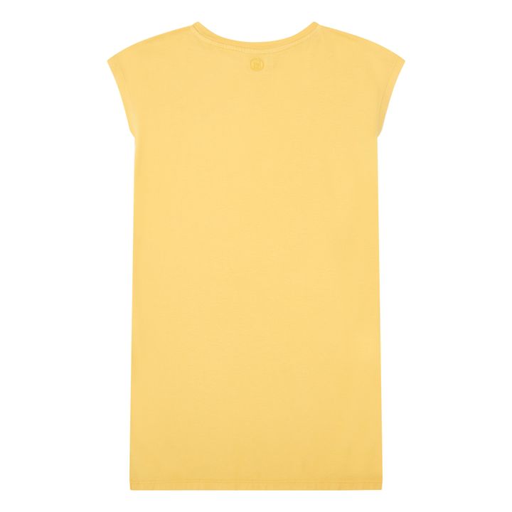 Vestido con aberturas de algodón orgánico Niña | Amarillo- Imagen del producto n°2