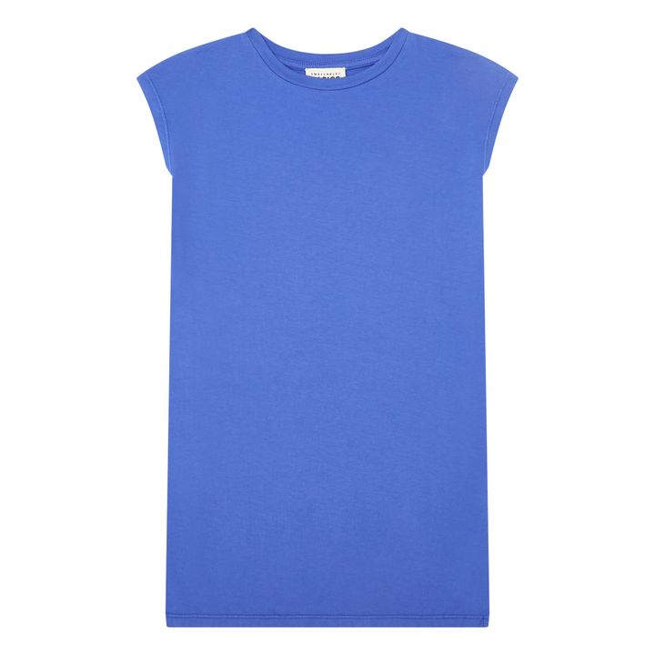 Vestido con aberturas de algodón orgánico Niña | Azul índigo- Imagen del producto n°0