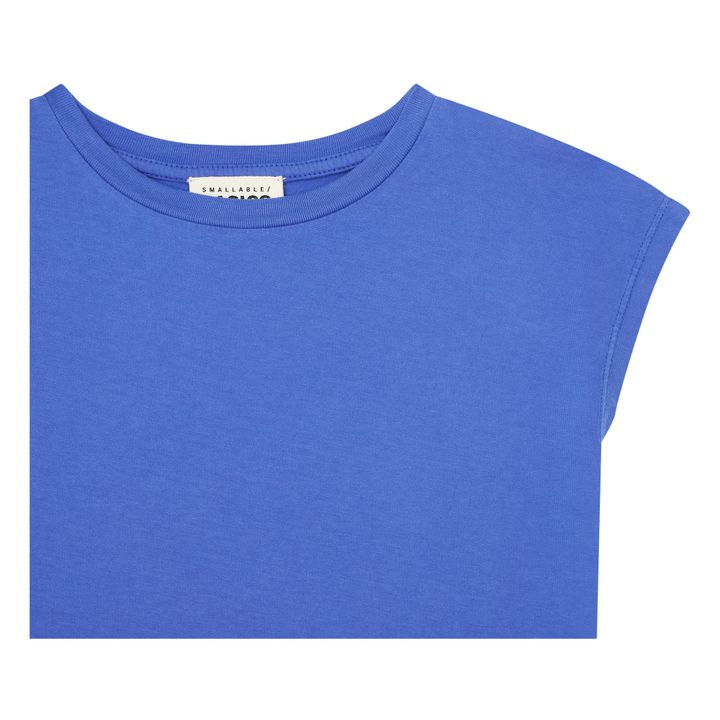Vestido con aberturas de algodón orgánico Niña | Azul índigo- Imagen del producto n°1