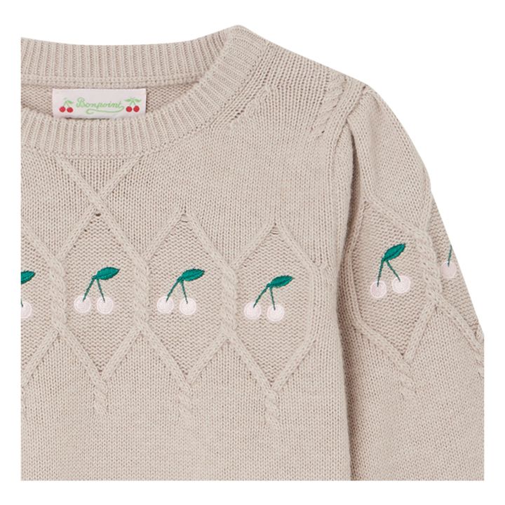 Gestreifter Pullover aus Wolle und Baumwolle Dalphonsa | Grau Meliert- Produktbild Nr. 1