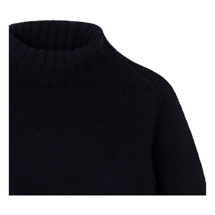 Jersey de cachemir de cuello vuelto Temperance | Azul Marino- Imagen del producto n°2