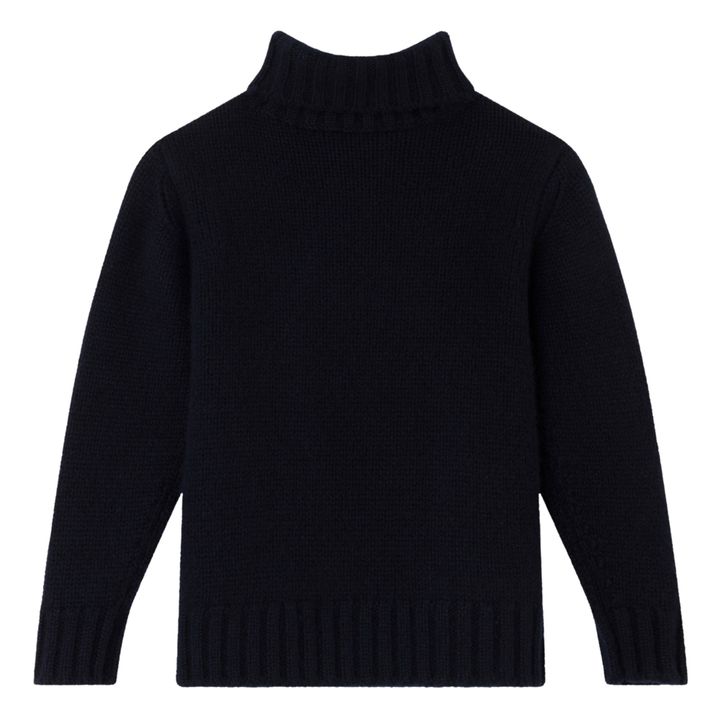 Jersey de cachemir de cuello vuelto Temperance | Azul Marino- Imagen del producto n°3