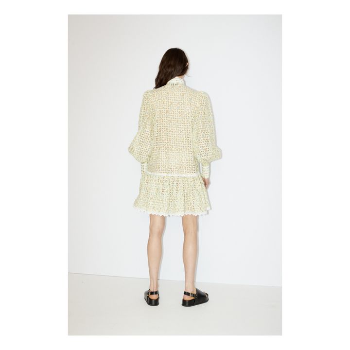 Vestido Maeve Bordado Algodón Ecológico | Verde Menta- Imagen del producto n°2