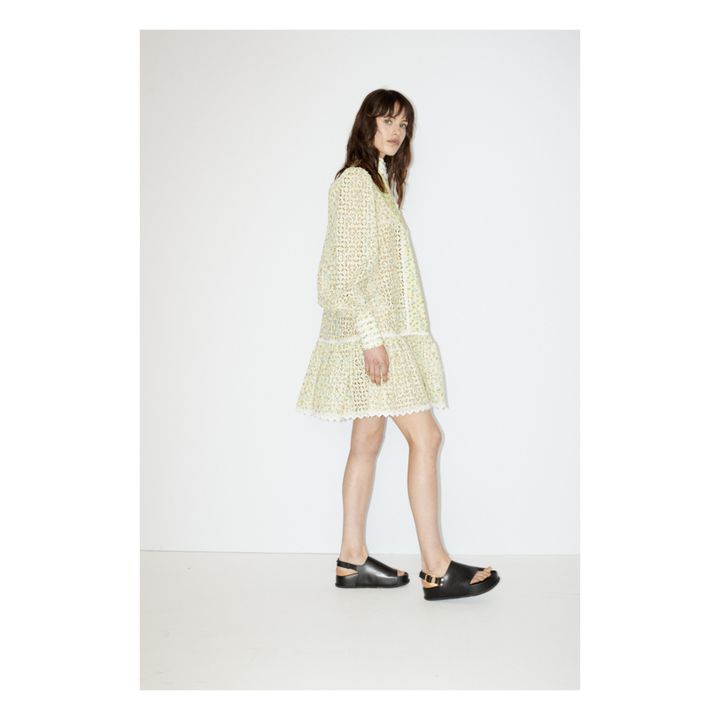 Vestido Maeve Bordado Algodón Ecológico | Verde Menta- Imagen del producto n°4