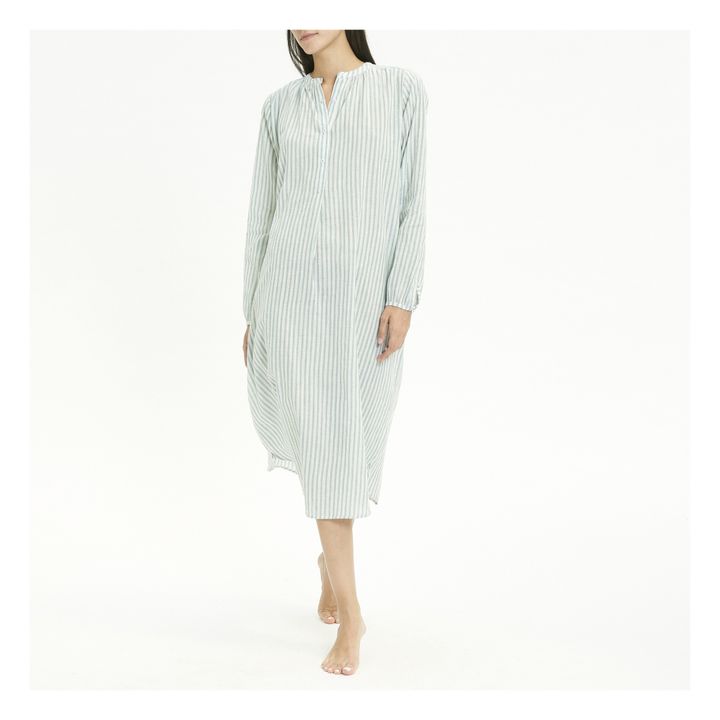 Camisón largo a rayas Levant | Azul- Imagen del producto n°2