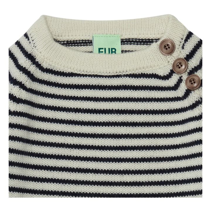 Baby Marinière Merino Wool Sweater | Navy blue- Product image n°1