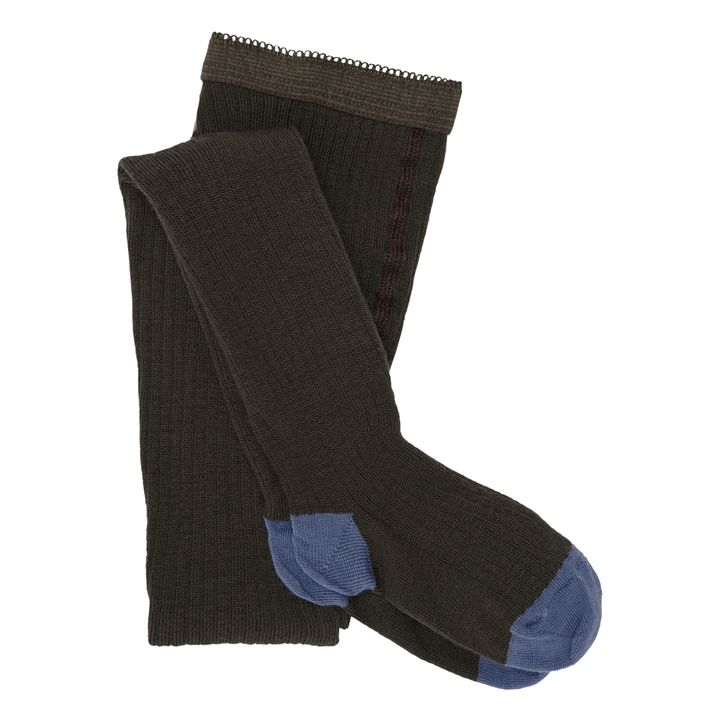 Set of 2 Wool Tights | Chocolate- Product image n°1