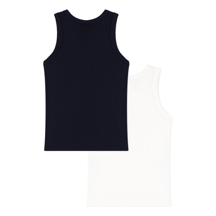 Lote 2 Camisetas de tirantes lisas | Blanco- Imagen del producto n°2
