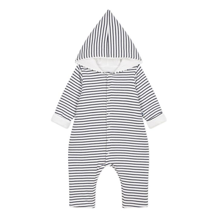Langer Overall mit Kapuze | Navy- Produktbild Nr. 0