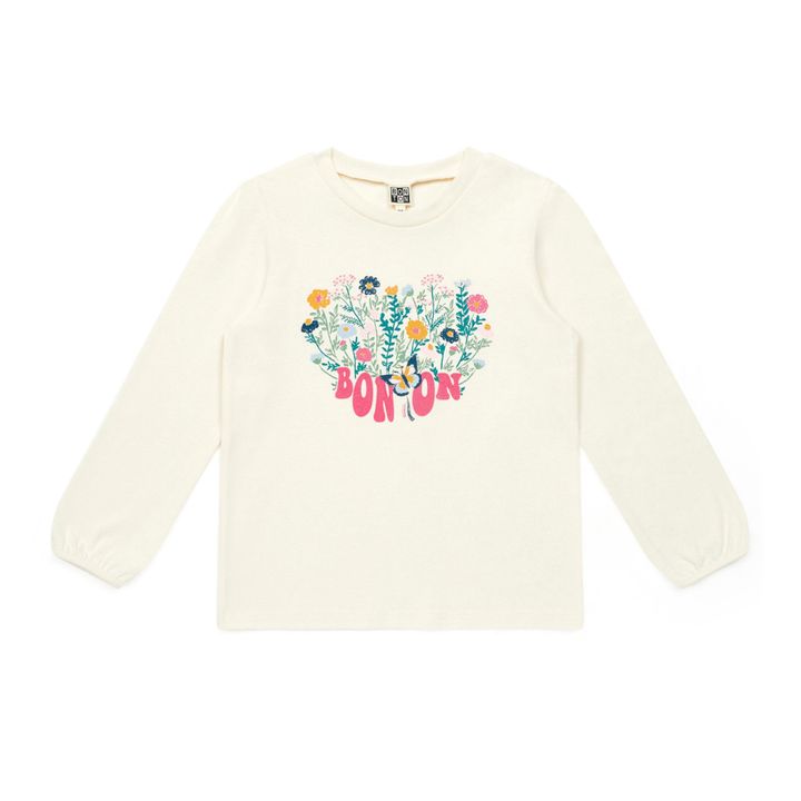 Organic Cotton Heart T-Shirt | Ecru- Product image n°0