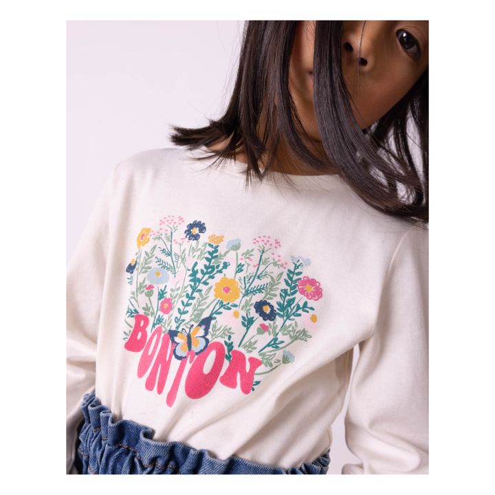 Organic Cotton Heart T-Shirt | Ecru- Product image n°3